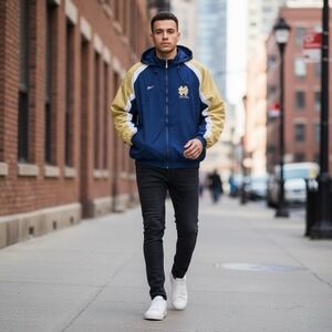 Vintage Notre Dame Jacket Full Zip Reebok Reversible‎ Sz Medium 1990's